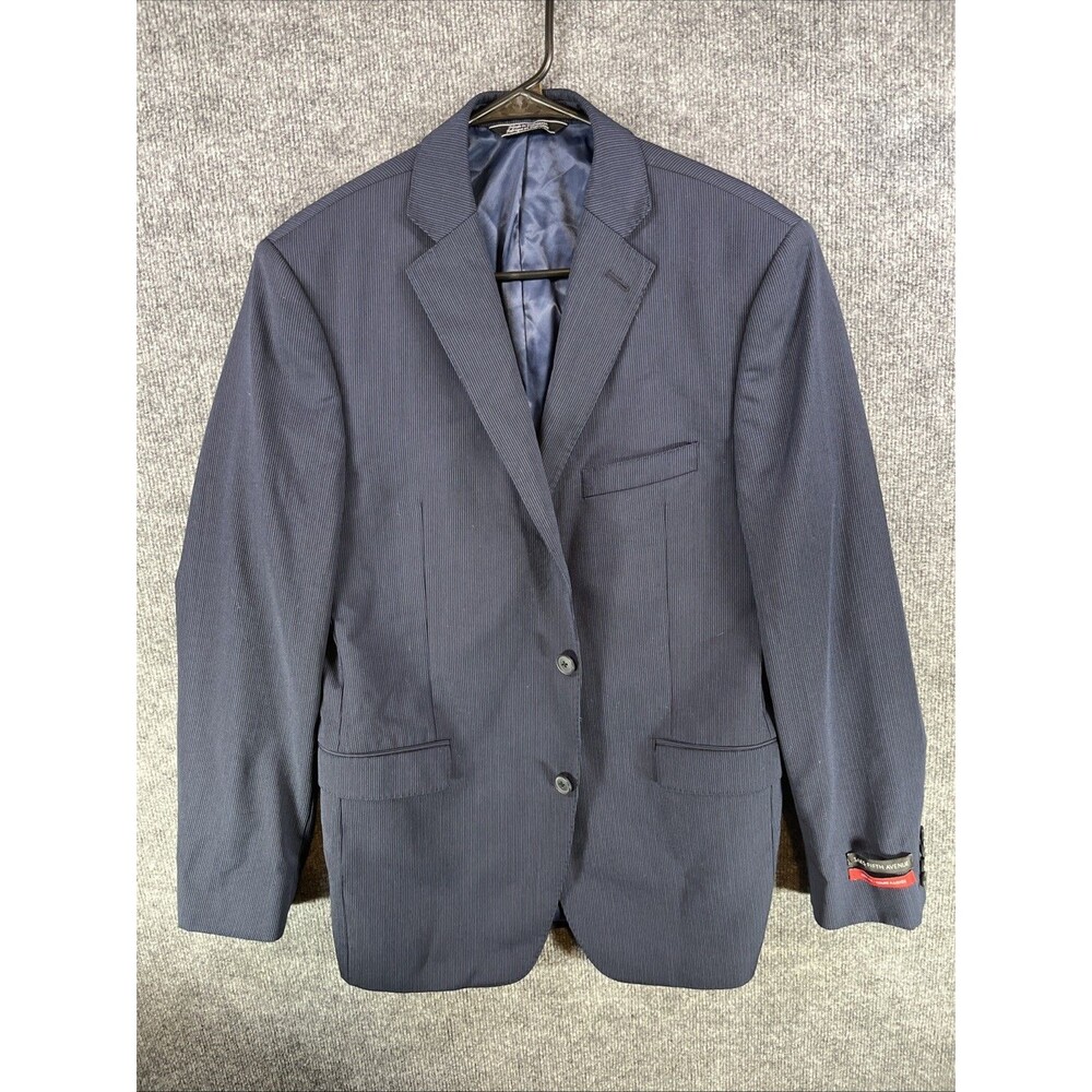 Saks Fifth Avenue Trim Fit Wool Blazer 40R Navy Sport Coat New Tags